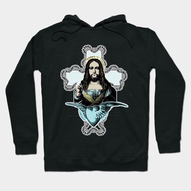 jesus christ of the winged heart Hoodie by Marccelus